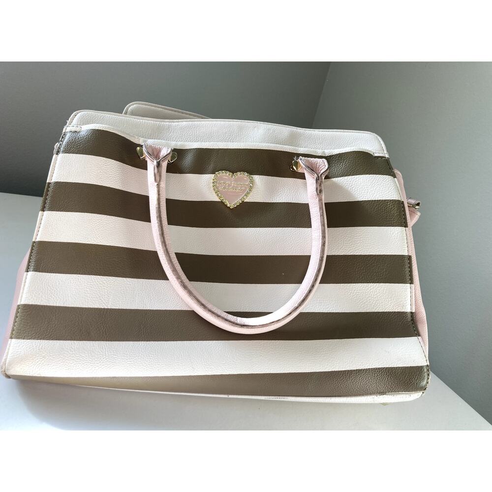 Betsey Johnson striped leatherpurse